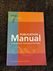Publication Manual of the American Psychological Association 7th Edition 2020
