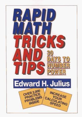 Rapid Math Tricks & Tips: 30 Days to Number Po- 9780471575634, paperback, Julius