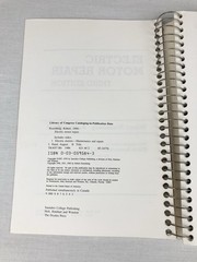 ELECTRIC MOTOR REPAIR 3RD EDITION ROBERT ROSENBERG AUGUST HAND WIRE BOUND 1987