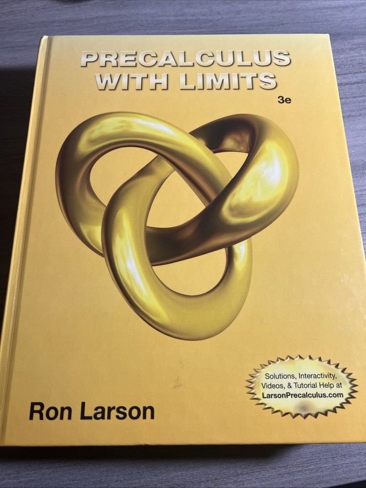 Ron Larson Precalculus with Limits 3e Cengage Learning Co Hard Cover Used Good
