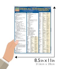Medical Terminology: The Basics: Tri-Fold Laminated Reference Guide Brand New!