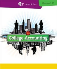College Accounting, Chapters 1-27 (New in Accounting from Heint – VERY GOOD