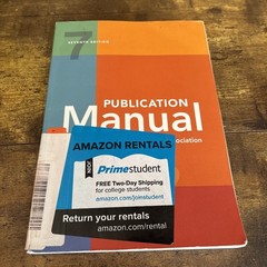 Publication Manual (OFFICIAL) 7th Edition of the American Psychological…