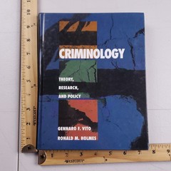 Wadsworth Criminology Theory Research Policy Hardcover Textbook 1994 Vintage