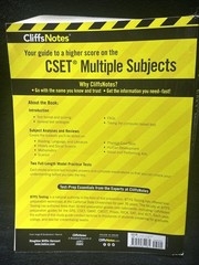 CliffsNotes CSET Multiple Subjects 4th Edition Paperback Btps BTP – ACCEPTABLE