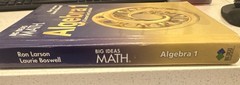 Big Ideas Math Learning Algebra 1 Hardcover Textbook Ron Larson Boswell 2015