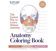 Anatomy Coloring Book with 450+ Realistic Medical Illustrations with Quizzes NEW