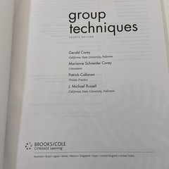 Group Techniques Fourth Edition Corey Callanan Russell Psychology Therapy TPB