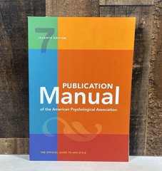Publication Manual (OFFICIAL) 7th Edition of the American Psychological… PB
