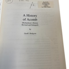 A History of Acomb Richardson’s History Revised Hodgson Paperback