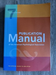 Publication Manual (Official) 7th Edition of the American Psychological…