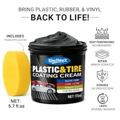 Black Trim Restorer, Plastic Restorer for Cars Restore Faded Bumpers, Plasti…