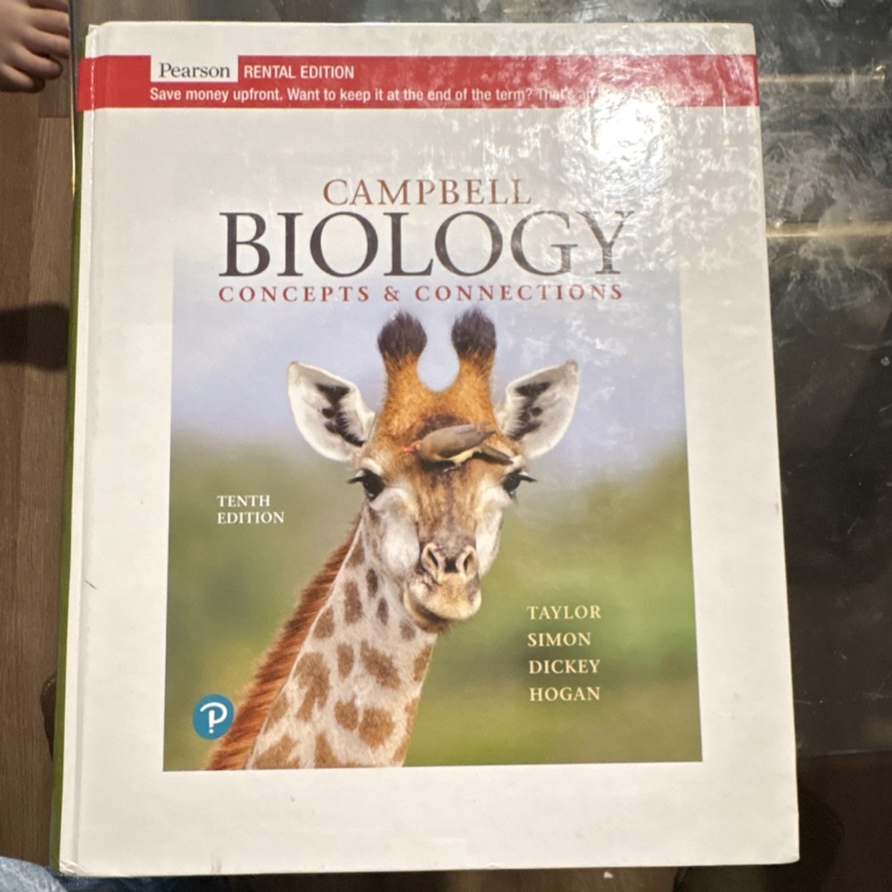Pearson Campbell Biology Concepts & Connections Tenth Edition Hardcover Rental