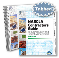 Professionally Tabbed NASCLA New Jersey 2nd Edition Spiralbound Contractors Guid