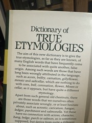 Dictionary of True Etymologies by Adrian Room (1986, Library Binding)