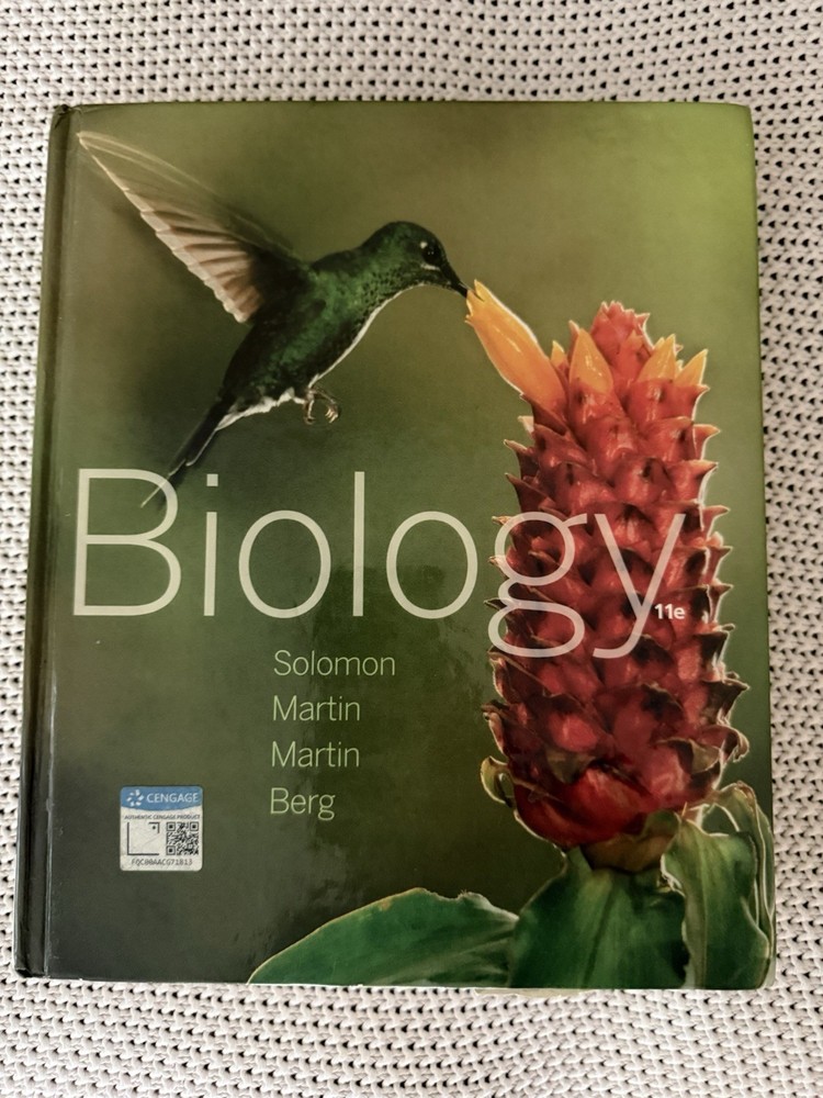 Biology 11th Edition Hardcover Textbook Solomon Martin Martin Berg Cengage