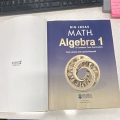 Big Ideas Math Learning Algebra 1 Hardcover Textbook Ron Larson Boswell 2015