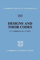 Designs and their Codes by E.F. Assmus (English) Paperback Book