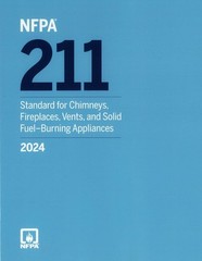 NFPA 211, Standard for Chimneys, Fireplaces, Vents and Solid Fuel-Burni 2024 PB