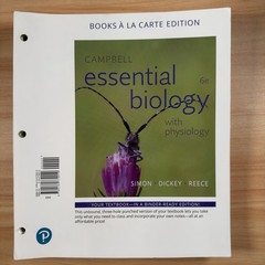 Campbell Essential Biology – Loose Leaf, by Simon, Dickey, Reece – Good