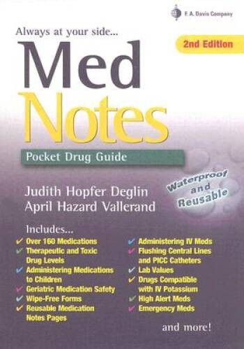 MedNotes: Pocket Drug Guide (Davis’s Notes) – Spiral-bound – GOOD