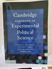 Cambridge Handbook of Experimental Political Science Donald P. Green Paperback
