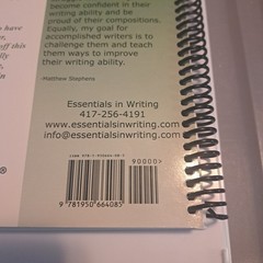 ESSENTIALS IN WRITING Level 9 Text book (spiral) & 3 DVDs Matthew Stephens 2021