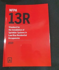 NFPA 13R Standard for the Installation of Sprinkler Systems 2019 USA STOCK