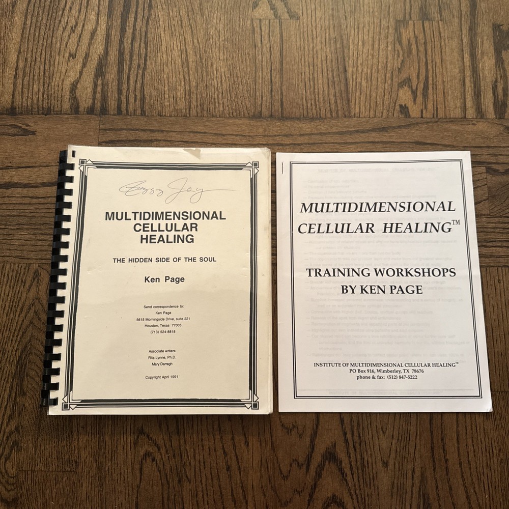 Multidimensional Cellular Healing Hidden Side Of Soul Ken Page 1991 Spiralbound