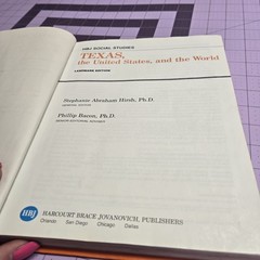 HBJ Social Studies Texas The United States and the World Landmark Edition HC
