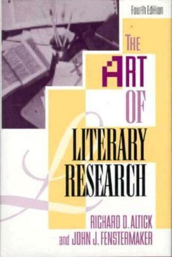 Art of Literary Research – 0393962407, Richard D Altick, hardcover