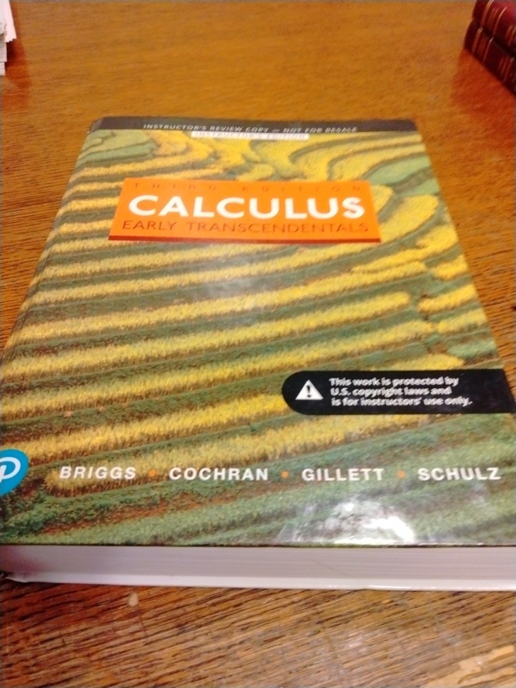 Calculis Early Transcendentals Third Edition 3rd INSTRUCTORS BRIGGS COCHRAN GILL
