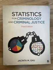 Statistics for Criminology 3rd Ed Jacinta Gau 9781506391786 PB (428 pages)